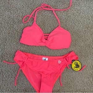 NWOT Bubble Gum Smoothies Dita Triangles Bikini Set Size S